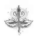 Adorable tiny dark vine leaf-inspired choker tattoo around the name Niklas Eschmeier in gothic font  on your neck tattoo design idea