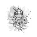 Adorable tiny dark vine leaf-inspired choker tattoo around the name Niklas Eschmeier in gothic font  on your neck tattoo design idea