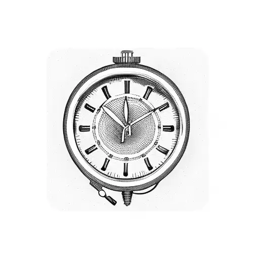 handcuffs with clock in left cuff tattoo design idea