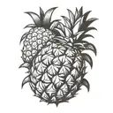 pineapple tattoo design idea