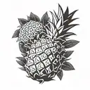 pineapple tattoo design idea