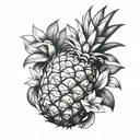 pineapple tattoo design idea
