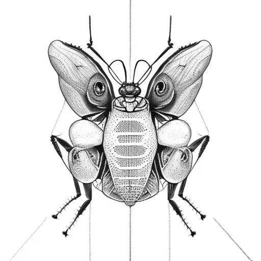 grasshopper friendship tattoo design idea