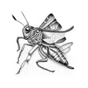 grasshopper friendship tattoo design idea