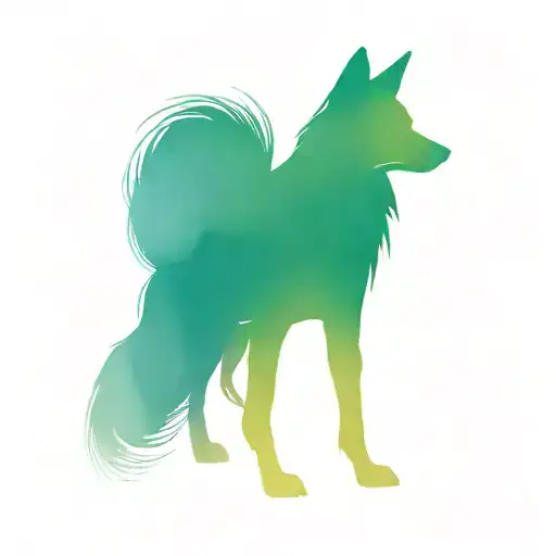 a fox, a stag, a wolf, and a hawk to represent the four members of a family tattoo design idea