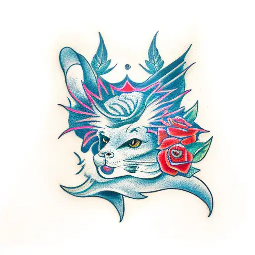 sol y alas tattoo design idea
