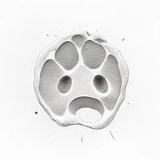 A dog paw print within the loops of an infinity symbol tattoo design idea