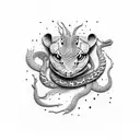 leopard gecko and a boa constrictor  tattoo design idea