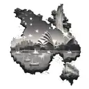 Australia travel tattoo design idea