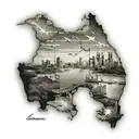 Australia travel tattoo design idea