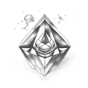 amethyst crystal envelope by roses tattoo design idea