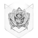 amethyst crystal envelope by roses tattoo design idea