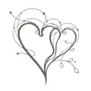 And even if we both only have half a heart, we can make two halves into one. tattoo design idea