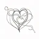 And even if we both only have half a heart, we can make two halves into one. tattoo design idea