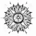 Mandala with sun INSIDE  tattoo design idea