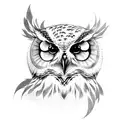 owl "koi no yokan" tattoo design idea