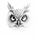 owl "koi no yokan" tattoo design idea