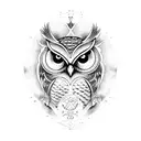 owl "koi no yokan" tattoo design idea