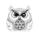 owl "koi no yokan" tattoo design idea