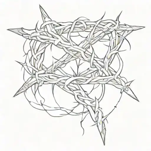 crown of thorns tattoo design idea