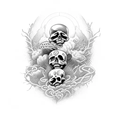 love death family Brave nature tattoo design idea