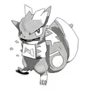 pokemon haunter riding skateboard tattoo design idea