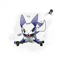 pokemon haunter riding skateboard tattoo design idea