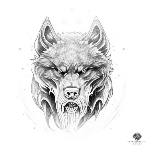 fenrir tattoo design idea