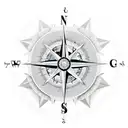 Compass 3d tattoo design idea