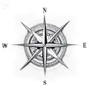 Compass 3d tattoo design idea