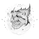sunshine through rainy thundery clouds tattoo design idea