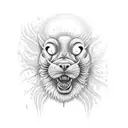 sunshine through rainy thundery clouds tattoo design idea