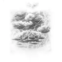 sunshine through rainy thundery clouds tattoo design idea