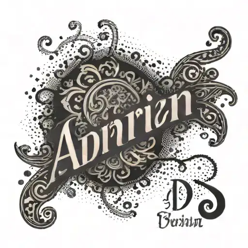 adrian name tattoo tattoo design idea