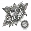 adrian name tattoo design idea