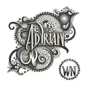 adrian name tattoo design idea