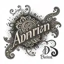 adrian name tattoo tattoo design idea