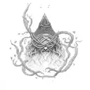 lord of the rings sword wrapped in vine tattoo design idea