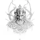 lord of the rings sword wrapped in vine tattoo design idea