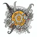 bring me the horizon depicts the silhouette tattoo design idea