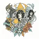 bring me the horizon depicts the silhouette tattoo design idea