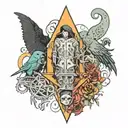 bring me the horizon depicts the silhouette tattoo design idea