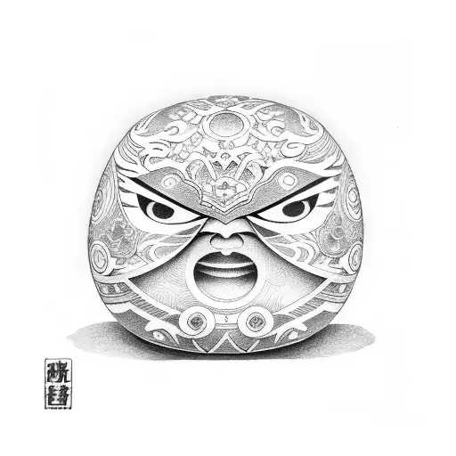 daruma doll tattoo design idea