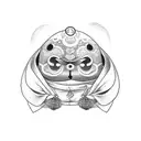 daruma doll tattoo design idea