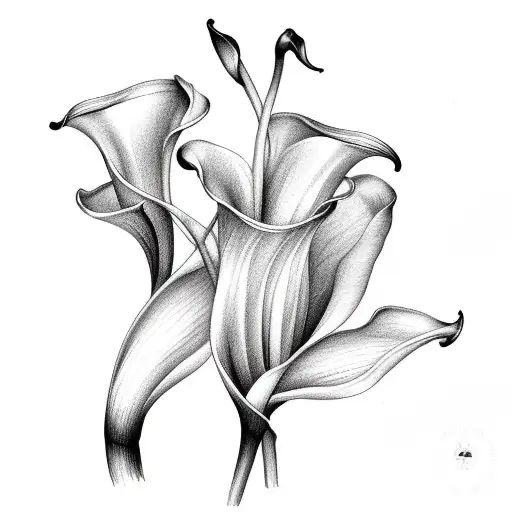 calla lily tattoo design idea