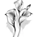 calla lily tattoo design idea