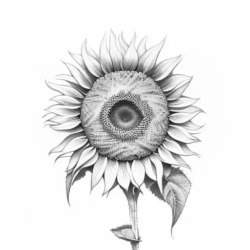 Sunflower rib tattoo design idea