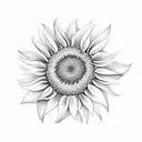 sunflower and jasmine flowers tattoo design idea