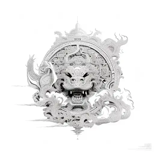 Foo Dog tattoo design idea