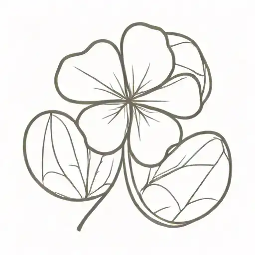 basil leaf clover inside tattoo design idea